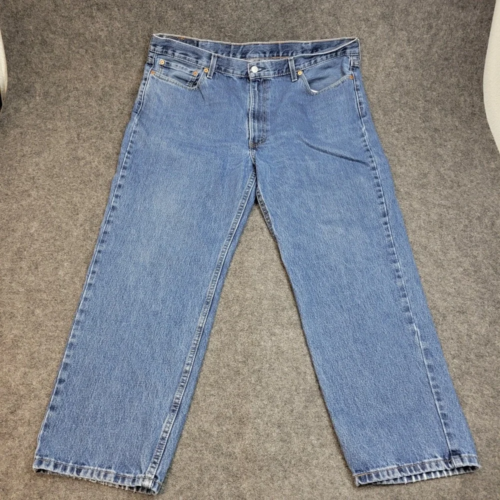 Levis 550 Jeans Mens 42x30 Blue Denim Red Tab Streetwear Dad Weekend‎ Casual